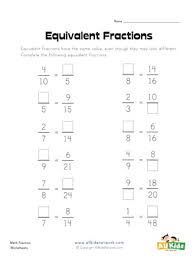 Equivalent fractions worksheets for 4th grade and 5th grade, 6th grade, 7th grade and middle school. Making Equivalent Fractions Worksheet All Kids Network