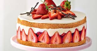 Impress Your Guests With This Decadent Fraisier Recipe From Mary Berry This Pretty Cake Is Filled With Kirsch Infused Creme Baking Cake Recipes British Baking