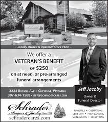 Create elegant posters, flyers and videos for your commemorative service by customizing our easy to use templates. Monday August 24 2020 Ad Cheyenne Funeral Home Cheyenne Minuteman