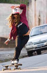 In addition to skateboarding, bufoni also practices skydiving and surfing. Cruising Skate Girl Skater Girls Skate Style