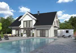 modernes einfamilienhaus mit satteldach arena dialuxe massivhaus moderne einfamilienhauser einfamilienhaus einfamilienhaus bauen