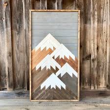 Vertical Mountain Wood Wall Art 42 X26 Wood Wall Art Diy Pallet Wall Art Mountain Wood Wall Art