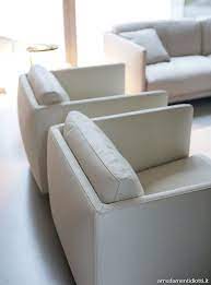 Poltroncine Con Rivestimento In Pelle Sahara Ghiaccio Arredamento Mobili Divani