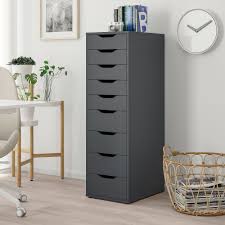 Diy ikea malm drawer chest makeover mirrored furniture youtube. Alex Drawer Unit With 9 Drawers Gray 14 1 8x45 5 8 Ikea Drawer Unit Drawers Storage Furniture