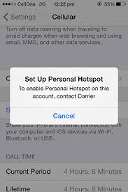 Ios 7 Enable To Setup Personal Hot Spot Ask Different