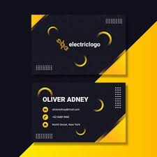 In this case, they use orange and gray on the black background. Free Vector Electrician Man Business Card Template