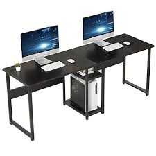 Dual office desk ballard design home furniture person depiction via icavid.com. Sedeta Double Workstation Desk 78 Inches Dual Desk Two Person Computer Desk With Storage Extra Large Home Office Desk Multifunction Writing Desk With Shelf Black Storepaperoomates Shop Cheapest Online Global Marketplace