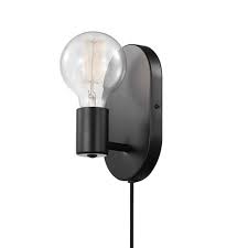 Maybe you would like to learn more about one of these? Linus 1 Light Matte Black Plug In Or Hardwire Wall Sconce Novogratz X Globe Target