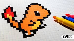 Handmade Pixel Art How To Draw Charmander Pixelart Pixel Art Anime Pixel Art Pixel Drawing