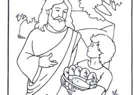 Photo about religious photo of five loaves of bread and two fish. 5 Loaves And 2 Fish Coloring Pages Coloring4free Com