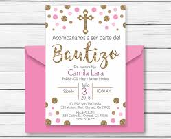 Birthday Party Invitation In Spanish Baptism Invitation In Spanish Printable Girl Invitacion Etsy In 2020 Baptism Invitations Baptism Invitations Girl Printable Birthday Invitations