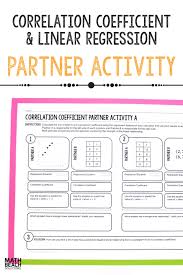 The aim is to establish a linear relationship (a mathematical formula) between. Correlation Coefficient Partner Activity Linear Regression Linear Regression Linear Relationships Kids Math Worksheets