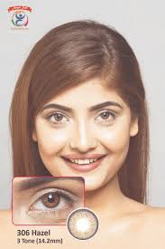 Angel Soft 306 Hazel power Contact Lens Angel Soft Color Contact Lenses  (-0.50 to -10.00)