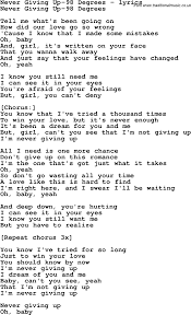 Fastest Don T Give Up On Me Baby Lyrics