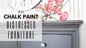 Johnstone's revive chalky furniture paint. Distressed Furniture Chalk Paint Tutorial Annie Sloan Wax Dresser Makeover Youtube