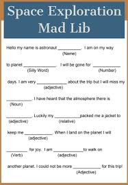 Mad libs is a fun game which you can play at a party, home, schools, etc. Printable Space Mad Lib Game That After School Life