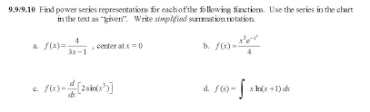 Solved 9 9 9 10 Find Power Series Representations For Eac