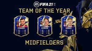 #brunofernandes #брунуфернандеш #toty #командагода #fifamobile бруну фернандеш игрок команды года тоти как он играет в фифа мобил 21 если хотите поблагодарить или яндекс. Fifa 21 Toty Midfielder Ratings Midfield Trio Of A Portuguese Belgian And A German