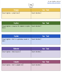 Teacher weekly lesson plan free word template. Tips For Designing An Online Learning Experience Using The 5es Instructional Model Dr Catlin Tucker