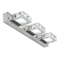Lightess Vanity Lights Led Crystal Bathroom Light Fixtures 3 Light Make Up Mirror Front Lighting For Bedroom Dresser Wall Painting 9w Cool White Lightess Com