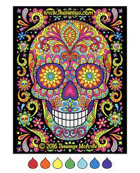 See how this skull woman. Sugar Skulls Coloring Book By Thaneeya Mcardle Thaneeya Com