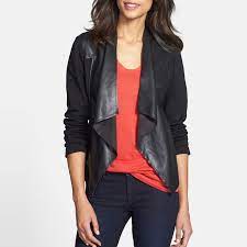 10 Best Faux Leather Jackets Drape Front Jacket Draped Jacket Outfit Faux Leather Drape Jacket