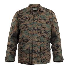Woodland Digital Camouflage Marpat Bdu Shirt Fatigue Jacket Coat
