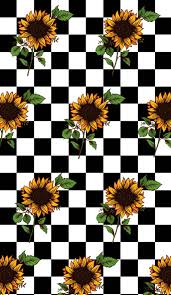Black And White Checkered Vans With Sunflowers Download Checkerboard Sunflower Wallpaper Sunflower Iphone Wallpaper Retro Wallpaper Iphone Trippy Wallpaper