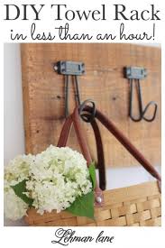 Love diy farmhouse kitchen decor? Easy Farmhouse Diy Towel Rack For The Kitchen Lehman Lane