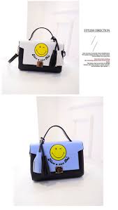 2015夏季新款女包潮韩版时尚个性撞色印花笑脸流苏手提肩斜挎包包 淘宝网 items