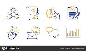Share Mail Chat Message And Rfp Icons Set Chemistry
