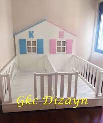 iki kardesin huzur icinde uyuyabilmeleri icin tasarlanarak uretildi montessori yatak bebek