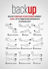 Backup Workout Lower Back And Core Strength An Entire Printable Routine Core Strength Exercises Strength Workout Core Workout
