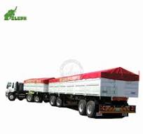 100 ton interlink side dump trailer 60 tons tipper trailer tandem 4 axles 2  axles cargo super link double b trailer for sale