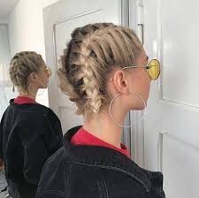 This is about how long it is, with the layers included. Best French Braid Short Hair Ideas 2019 French Braid Short Hair Short Hair Styles Easy Braids For Short Hair