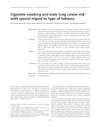 (1)department of psychiatry, sheba medical center, tel hashomer 52621, israel. Pdf Cigarette Smoking And Male Lung Cancer Risk With Special Regard To Type Of Tobacco