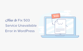 Generally, 503 server error means the server is down. How To Fix 503 Service Unavailable Error In Wordpress