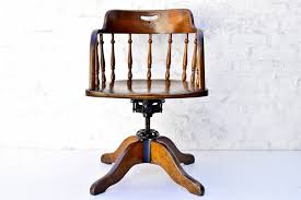 Antique Wooden Office Chair Windsor Swivel Desk Chair With Etsy Wooden Office Chair Swivel Chair Desk Office Chair