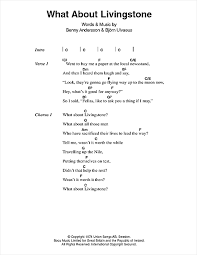 The aldi livingstone guitars are back again starting wed 27 feb. Abba What About Livingstone Sheet Music Pdf Notes Chords Pop Score Guitar Chords Lyrics Download Printable Sku 46890