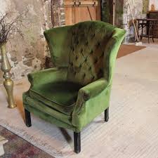 green chesterfield wingback chair with mildly worn arms vintage style chairs wingback chair wingback chair living room