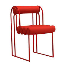 Apollo Dinning Chair Red Coated Steel Frame And Red Wool By Lara Bohinc In 2020 Dinning Chairs Metal Chairs Dining Room Chairs Modern