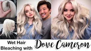 So, artificial hair color should be applied to clean, damp hair. Wet Hair Bleach With Dove Cameron Youtube