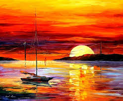 Sunset Paintings By Famous Artists Sunset Painting Sunset Palette Oil Painting Landscape