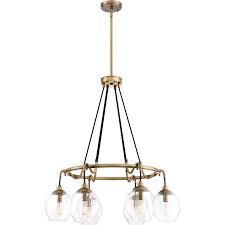 Nga5006ws Quoizel Lighting Nga5006ws Nostalgia Chandelier 6 Light Weathered Brass Clear Glass Chandelier Transitional Chandeliers Chandelier Ceiling Lights
