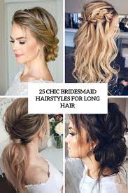 If you're in a long hair rut, why not give medium length hair a try?! 25 Chic Bridesmaid Hairstyles For Long Hair Weddingomania