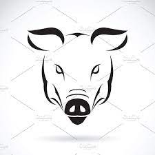 Vector Of A Pig Head Design Pig Head Pig Vector Animal Drawings