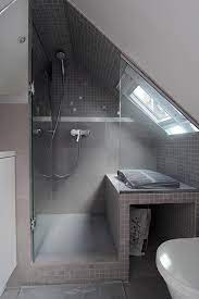 In a bathroom with a sloping ceiling just as in a slanted ceiling bedroom the walls are often inclined and may create a claustrophobic atmosphere in the bathroomwith good design ideas you can make the room bigger and more comfortable. 15 Attics Turned Into Breathtaking Bathrooms