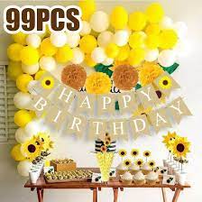 Only 1 available and it's in 1 person's cart. Funnlot 99pcs Sunflower Birthday Decorations Sunflower Party Supplies With Sunflower Happy Birthday Banner Sunflowers Artificial Flowers Sunflowers Cupcake Toppers Balloon Garland Kit Straws Pom Poms Lazada Ph