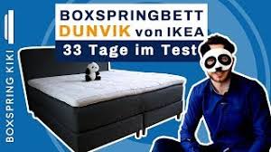 Zwar bietet vallavik keine farbauswahl, passt mit seiner farbe aber durchaus in jede schlafzimmereinrichtung. Boxspringbett Dunvik Test Von Ikea Mit Fazit Nach 33 Nachten Youtube