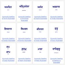 Illustrated Gurmukhi Glossary With Phonetic English Spellings English Spelling Spelling Words